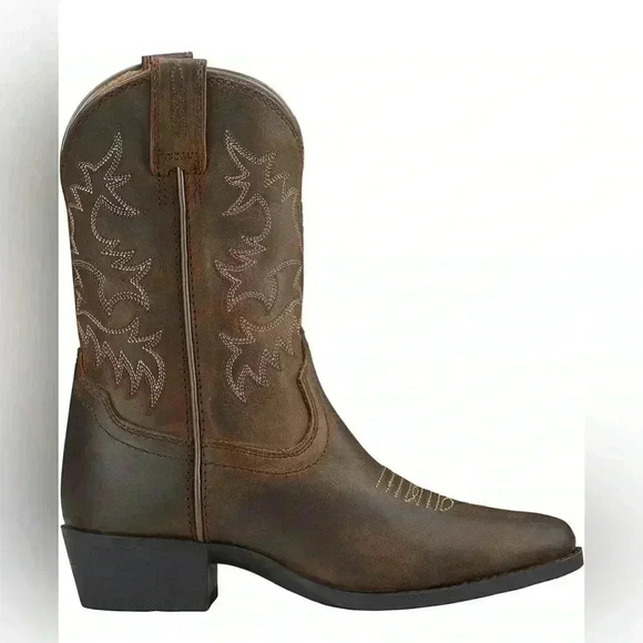 Ariat Unisex-Child Heritage Western Boot in Distressed Brown Leather US Size 5.5 - Picture 1 of 15